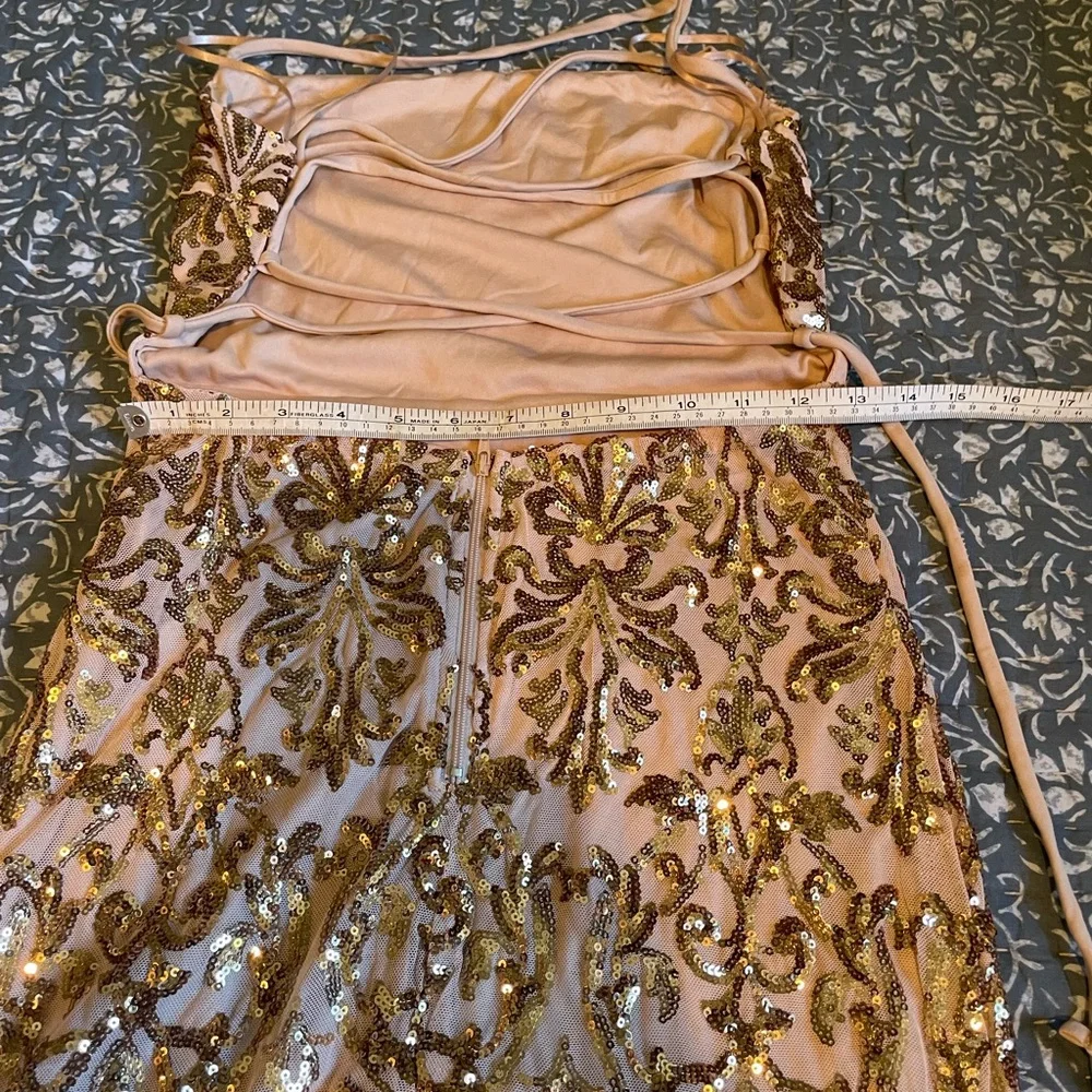Windsor Dress with Gold Sequin Embellishment - Picture 6 of 10